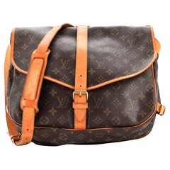 Brown Louis Vuitton Monogram Saumur 25 Crossbody Bag – Designer