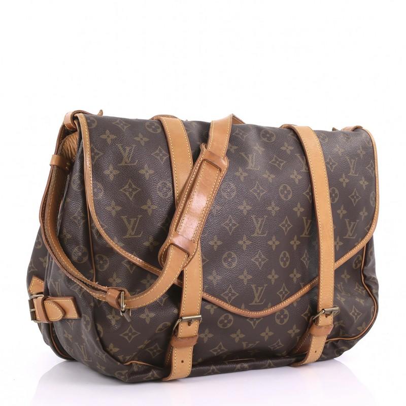 Brown Louis Vuitton Saumur Handbag Monogram Canvas 43