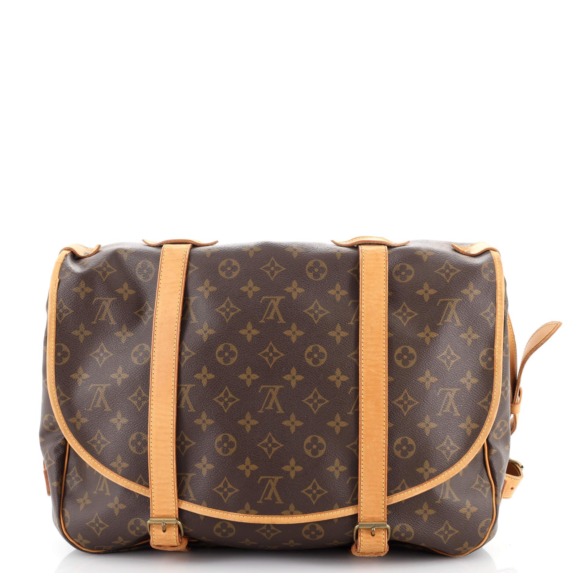 Louis Vuitton Saumur Handbag Monogram Canvas 43 In Good Condition In NY, NY