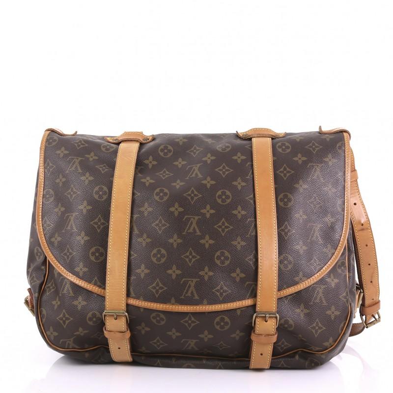 Louis Vuitton Saumur Handbag Monogram Canvas 43 In Good Condition In NY, NY