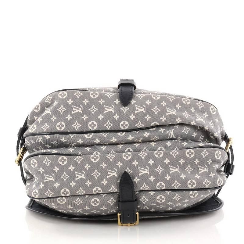Gray Louis Vuitton Saumur Handbag Monogram Idylle MM