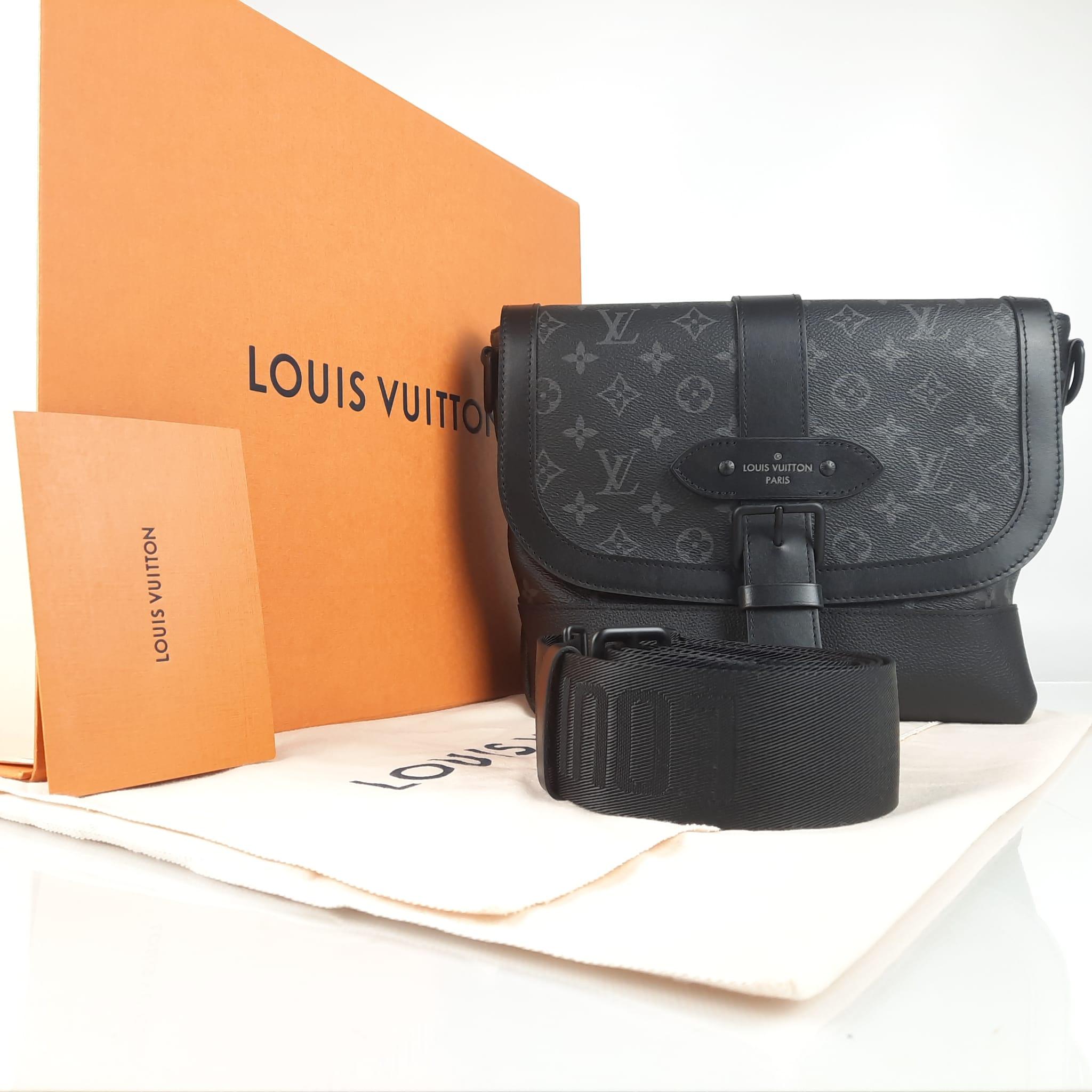 Louis Vuitton Saumur Messenger Bag Monogram Eclipse Canvas 4