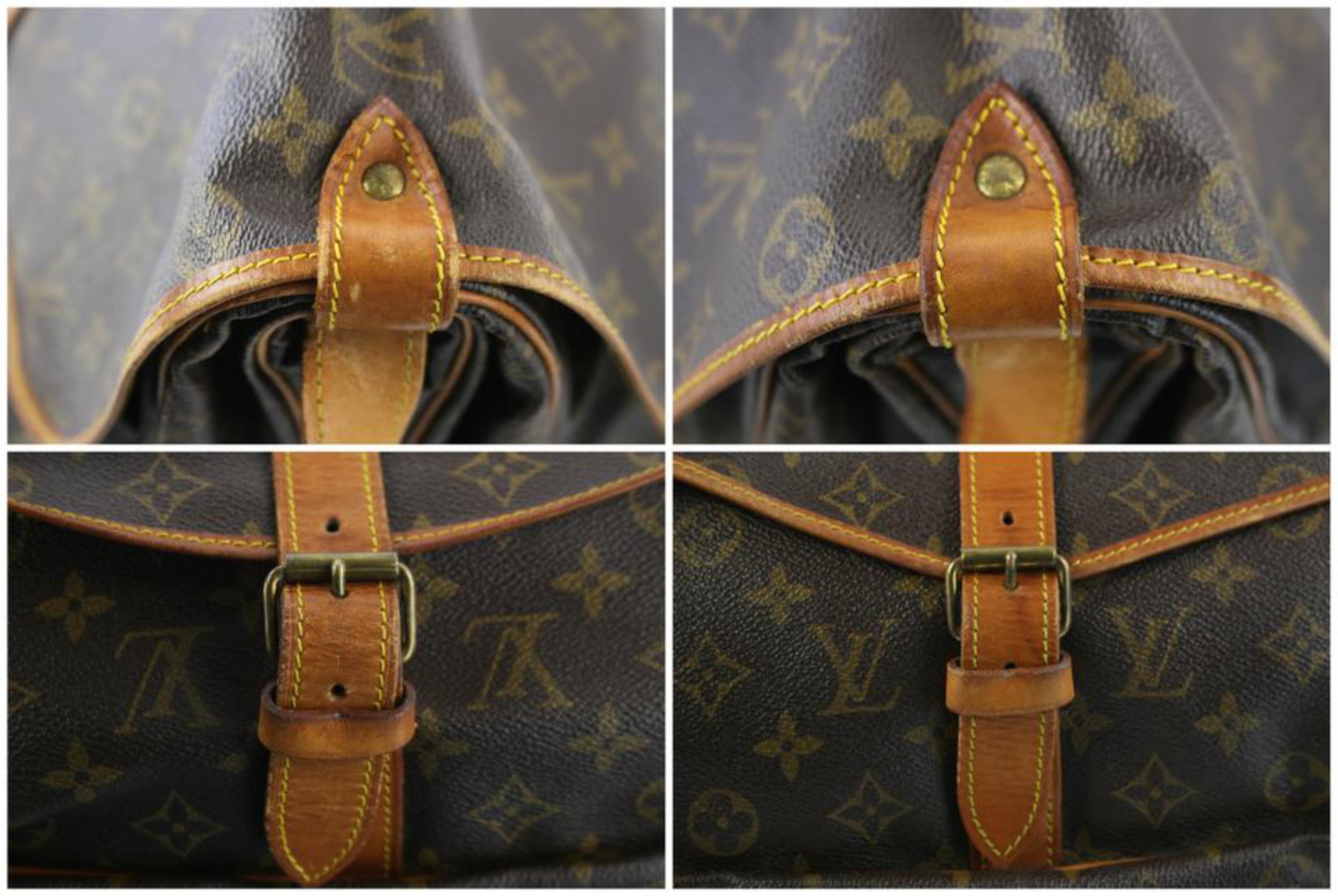 Louis Vuitton Saumur Monogram 22lz0720 Brown Coated Canvas Messenger Bag For Sale 7