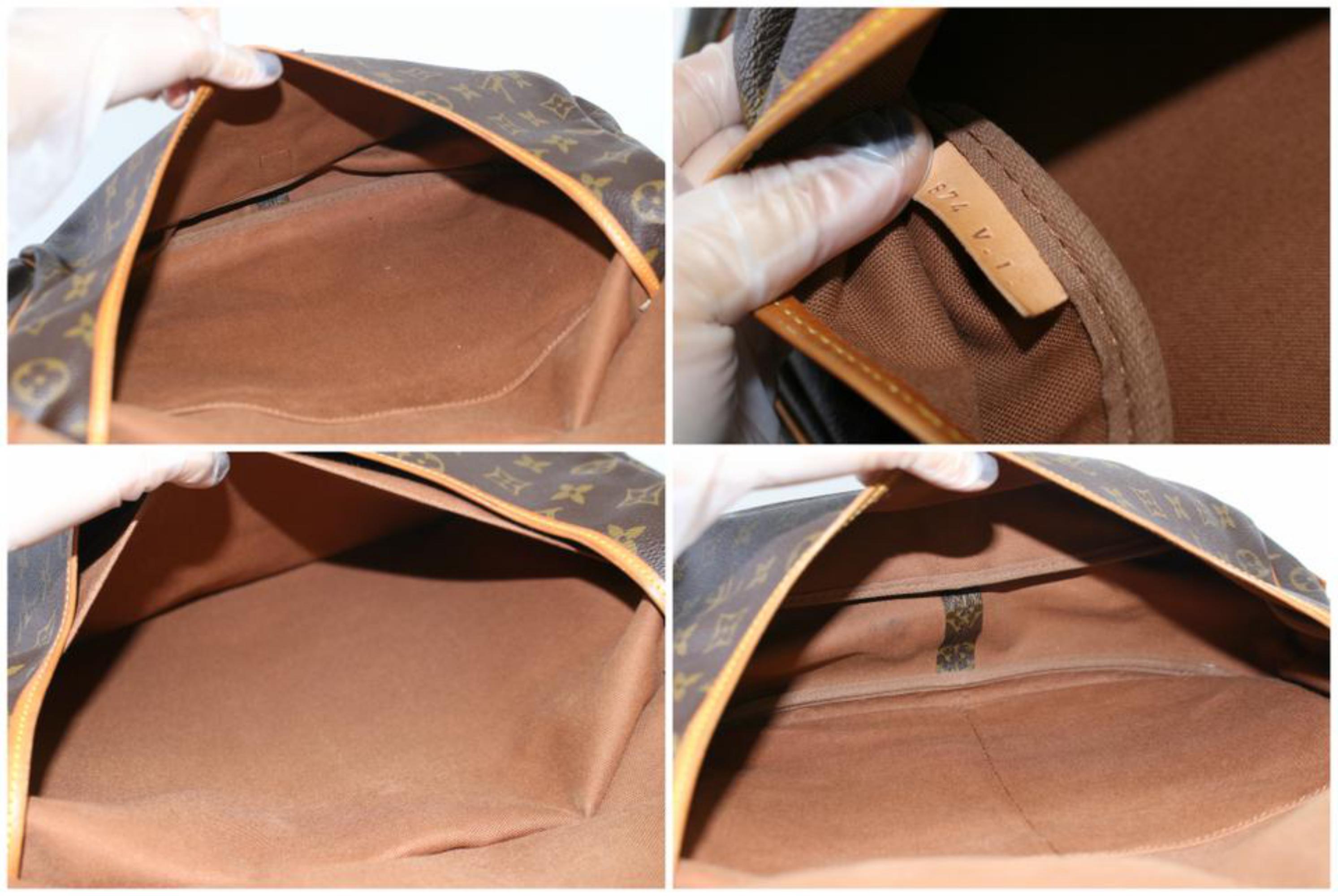 Louis Vuitton Saumur Monogram 22lz0720 Brown Coated Canvas Messenger Bag In Good Condition For Sale In Forest Hills, NY