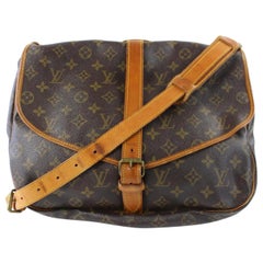 Louis Vuitton Saumur Monogram 22lz0720 Brown Coated Canvas Messenger Bag