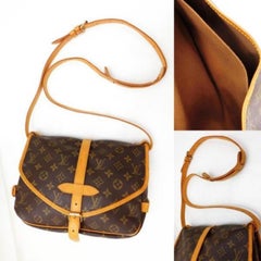 Louis Vuitton Saumur Monogram 30 221919 Brown Coated Canvas Messenger Bag