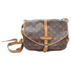 Louis Vuitton Saumur Monogram 30 Pm Saddle 869381 Brown Coated Canvas Cross Body