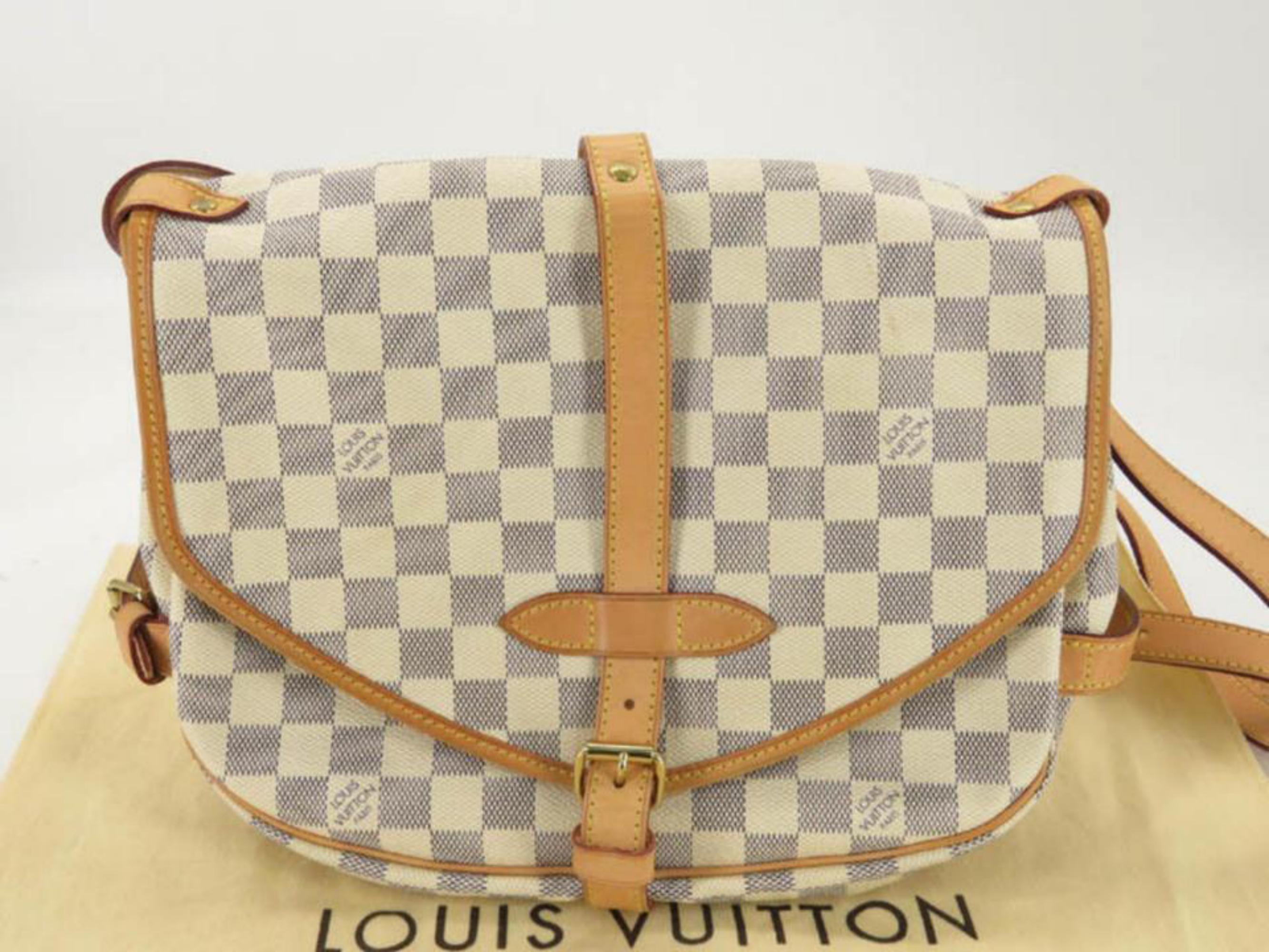 Louis Vuitton Saumur (Ultra Rare) Special Order  30 Pm 869156 White Messenger Ba For Sale 6