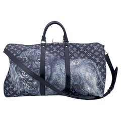 Louis Vuitton Savane Monogram Lion Chapman Keepall Bandouliere 55 Bag