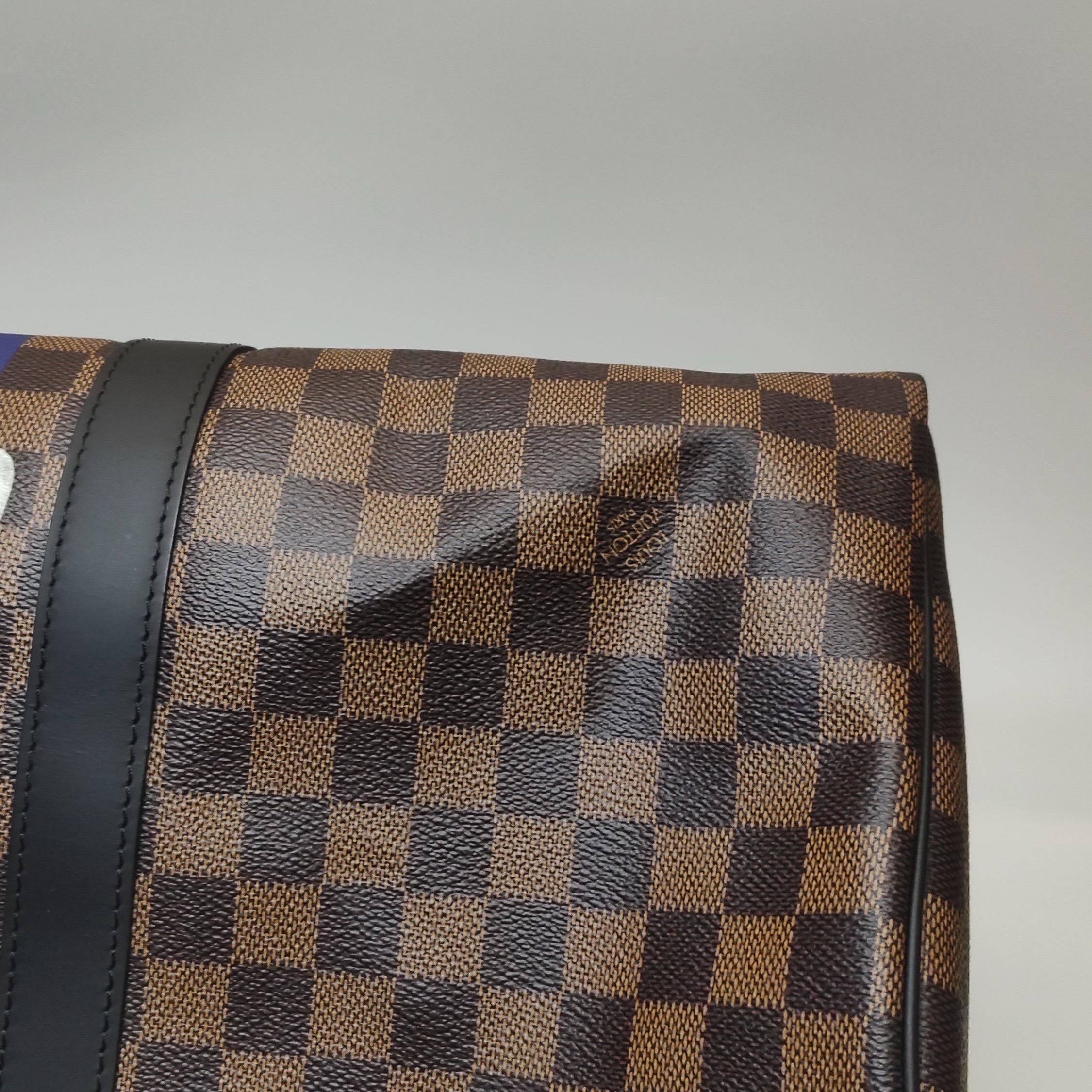 Louis Vuitton Savannah Keepall 45 Bandouliere Giraffa su tela Damier Marrone in vendita 14