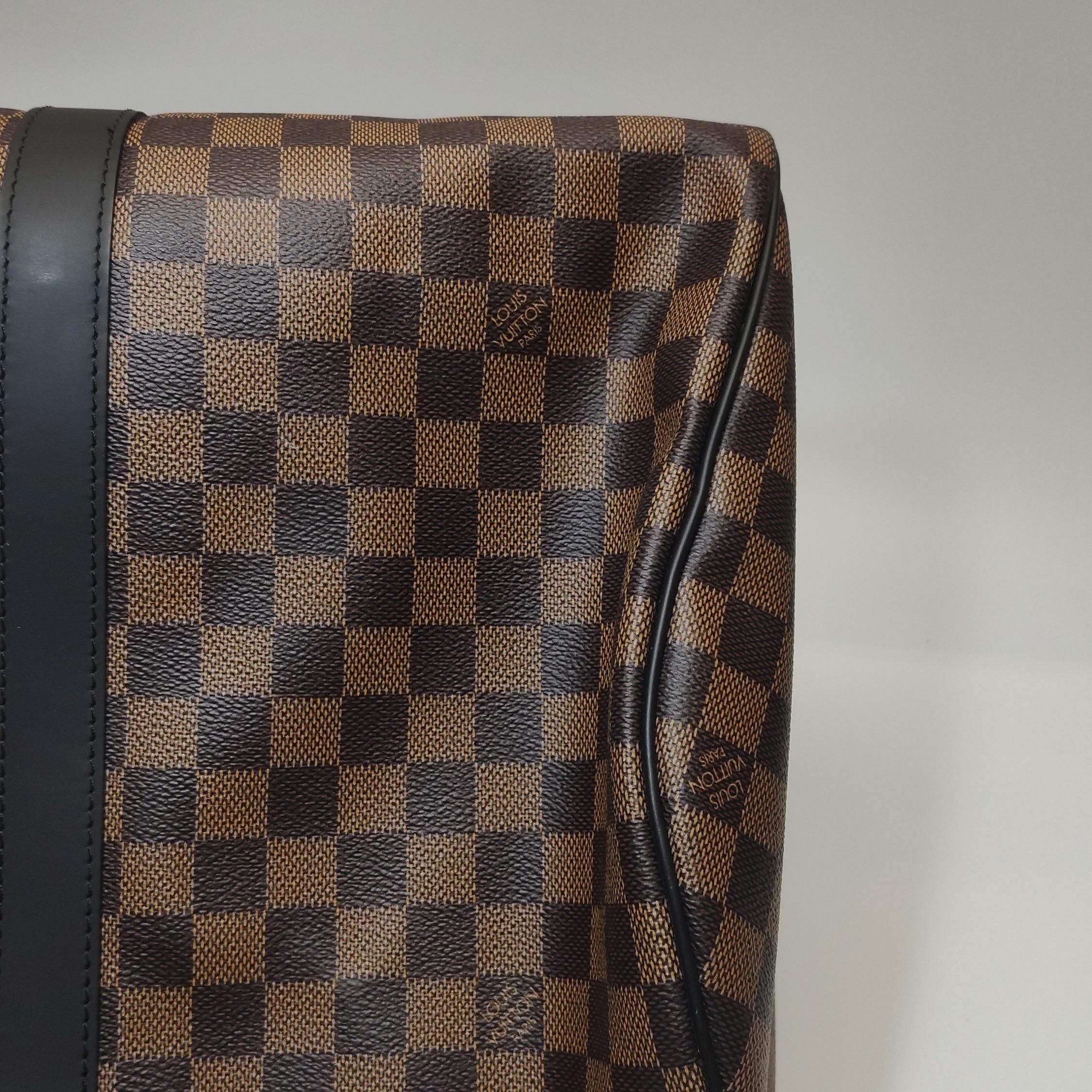 Louis Vuitton Savannah Keepall 45 Bandouliere Giraffa su tela Damier Marrone in vendita 15