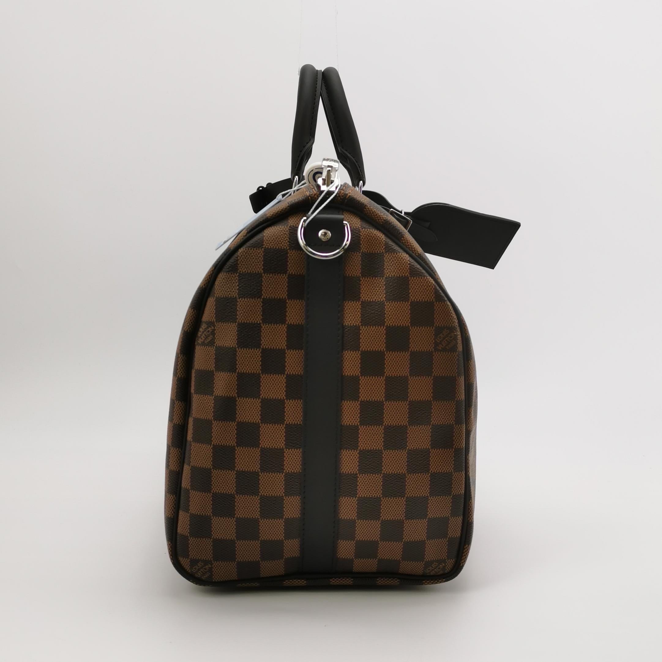 Louis Vuitton Savannah Keepall 45 Bandouliere Giraffa su tela Damier Marrone in vendita 2