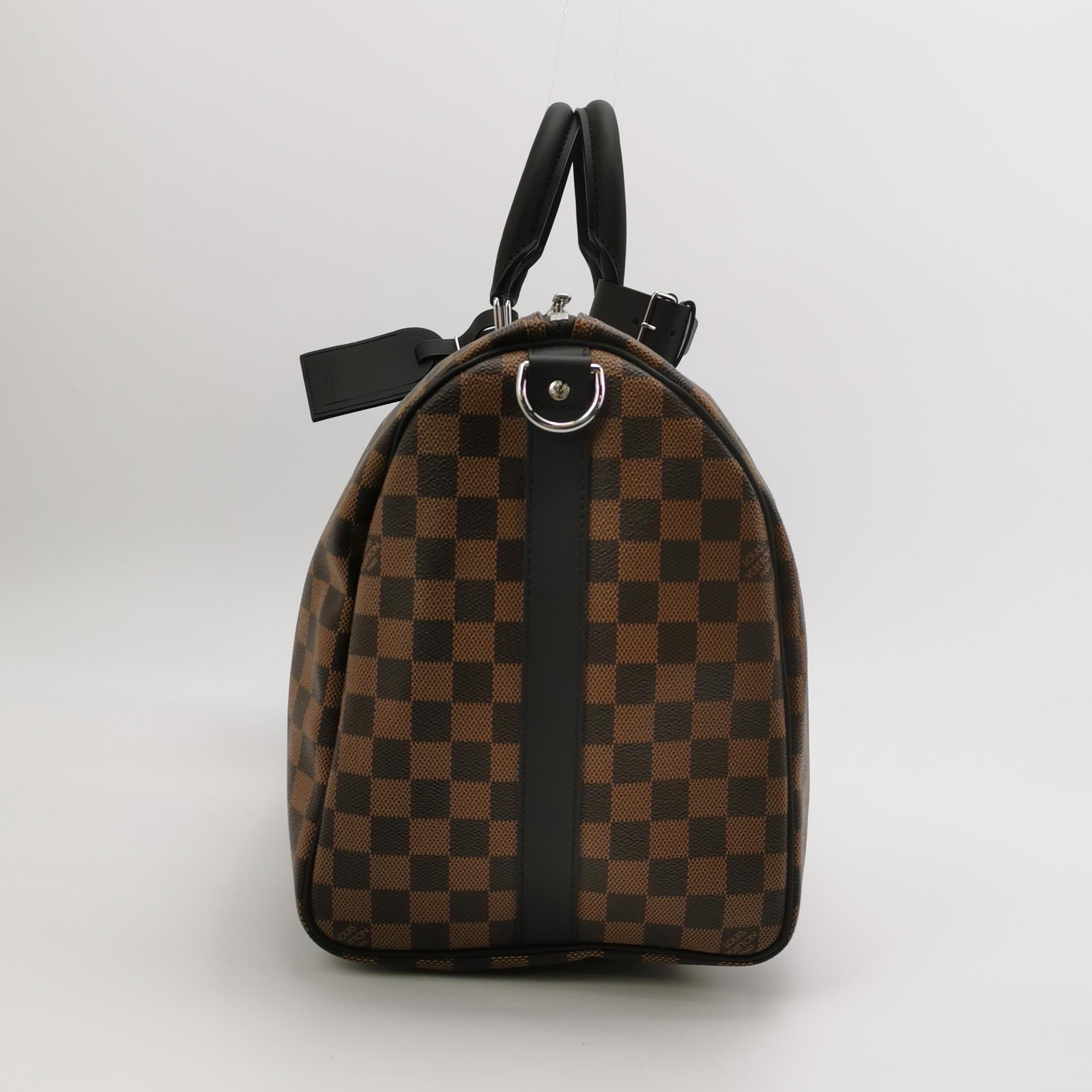 Louis Vuitton Savannah Keepall 45 Bandouliere Giraffa su tela Damier Marrone in vendita 3