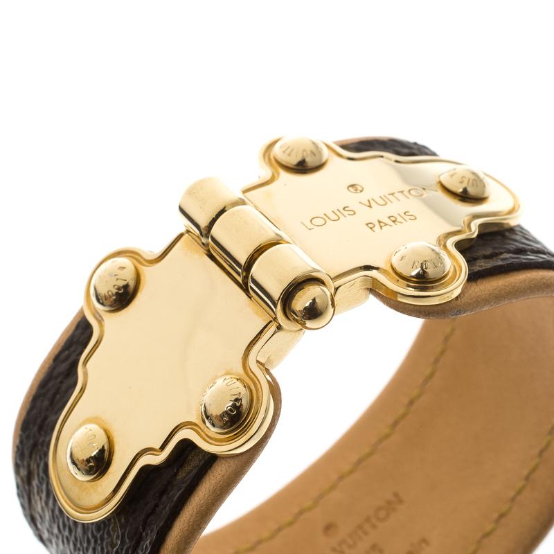 louis vuitton leather cuff bracelet