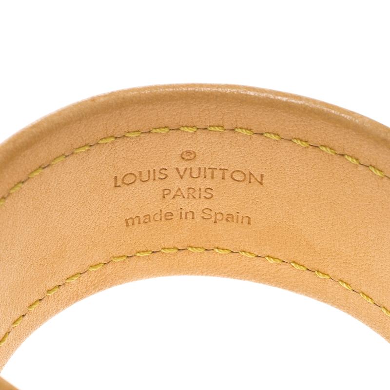 Contemporary Louis Vuitton Save It Brown Monogram Canvas Wide Cuff Bracelet 16cm