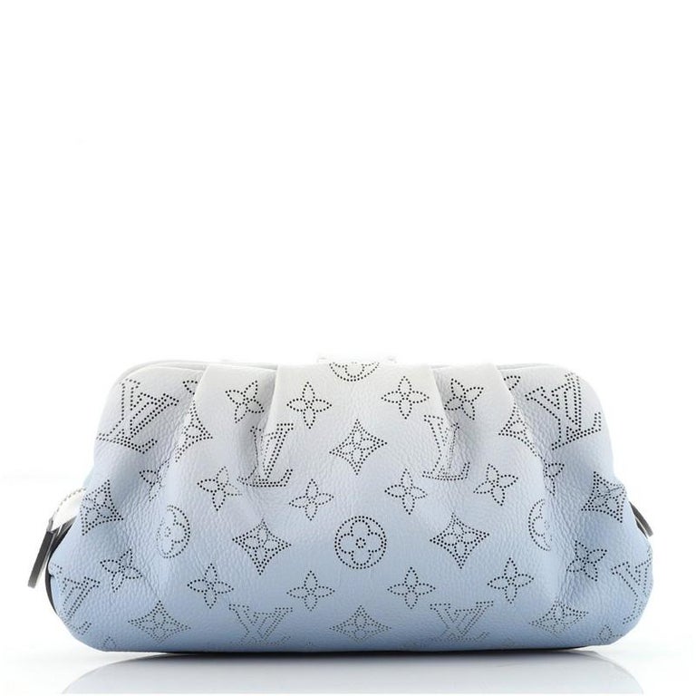 Louis Vuitton Scala Pouch Bag Mahina Leather Blue White Gradient