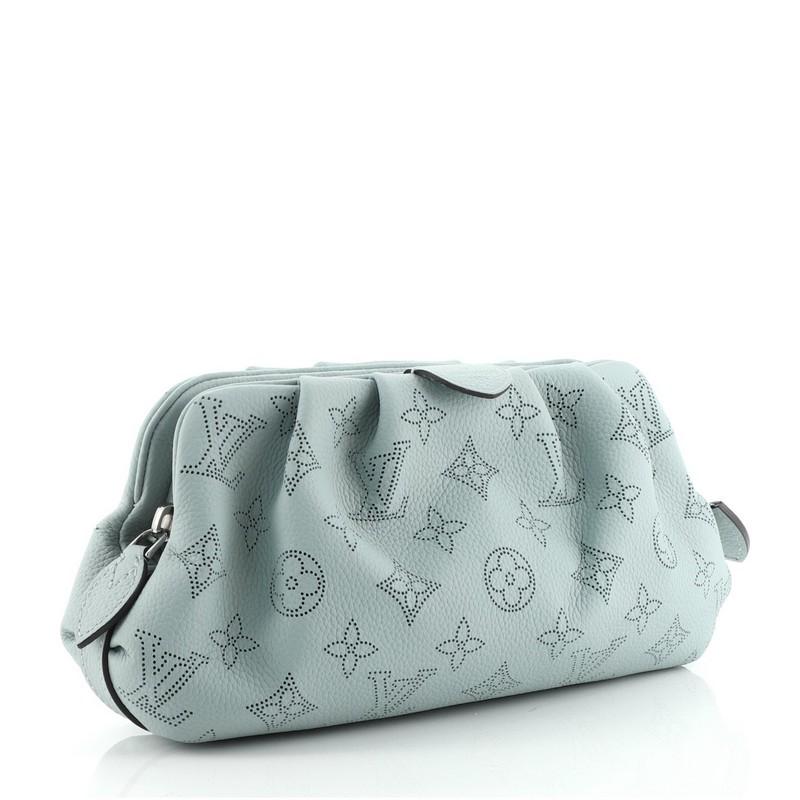 Gray Louis Vuitton Scala Pouch Bag Mahina Leather Mini