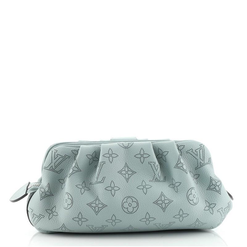 Gray Louis Vuitton Scala Pouch Bag Mahina Leather Mini