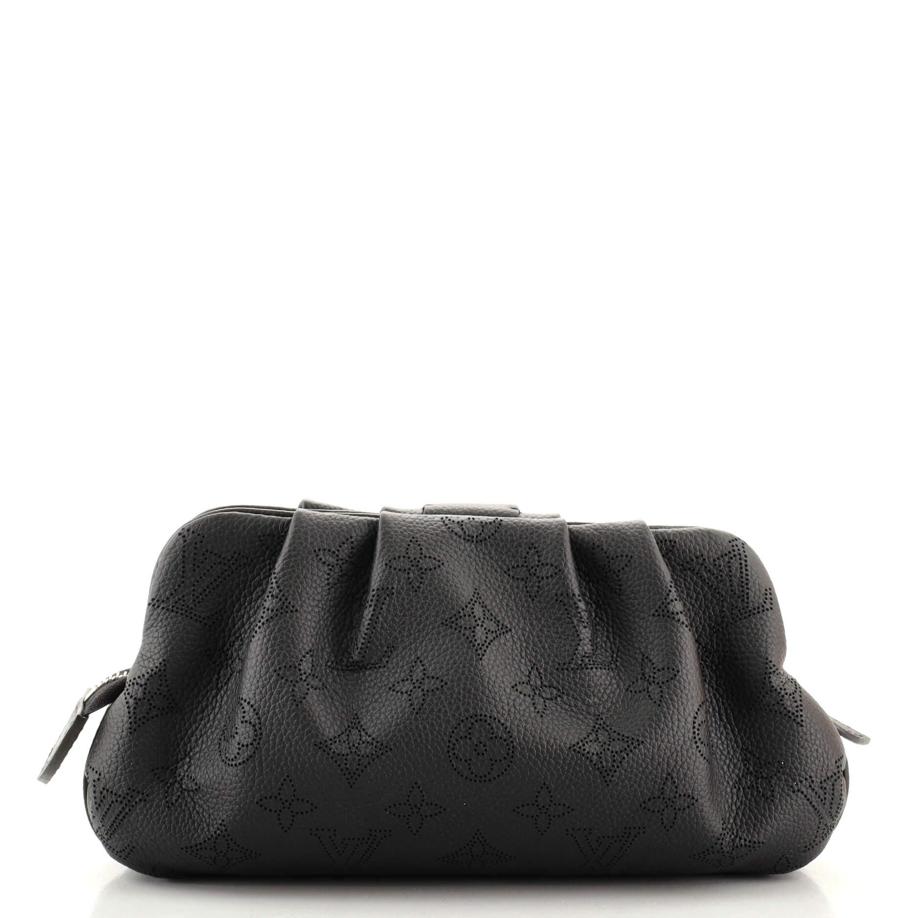 Black Louis Vuitton Scala Pouch Bag Mahina Leather Mini