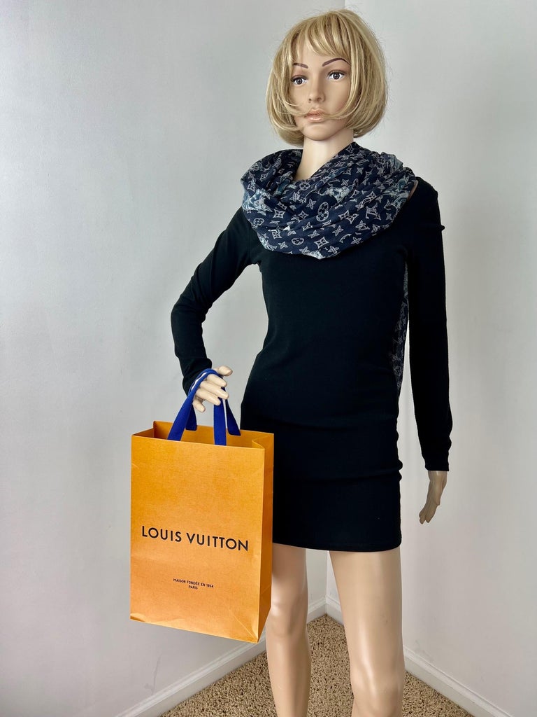 Louis Vuitton - Monogram Classic Scarf - Wool - Navy Blue - Men - Luxury