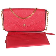 Louis Vuitton Scarlet Monogram Empreinte Felicie Pochette