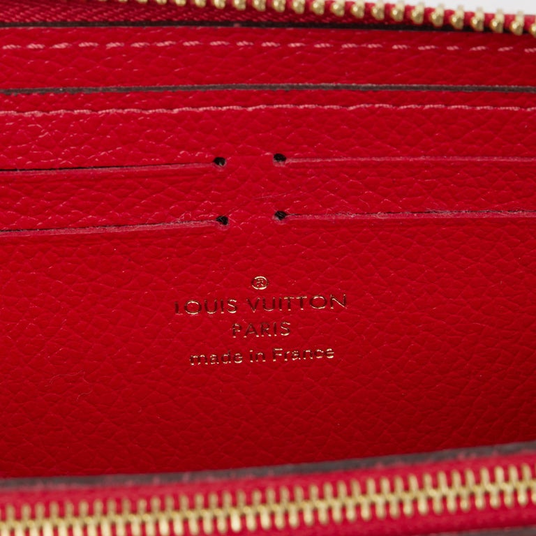 vuitton clemence wallet red