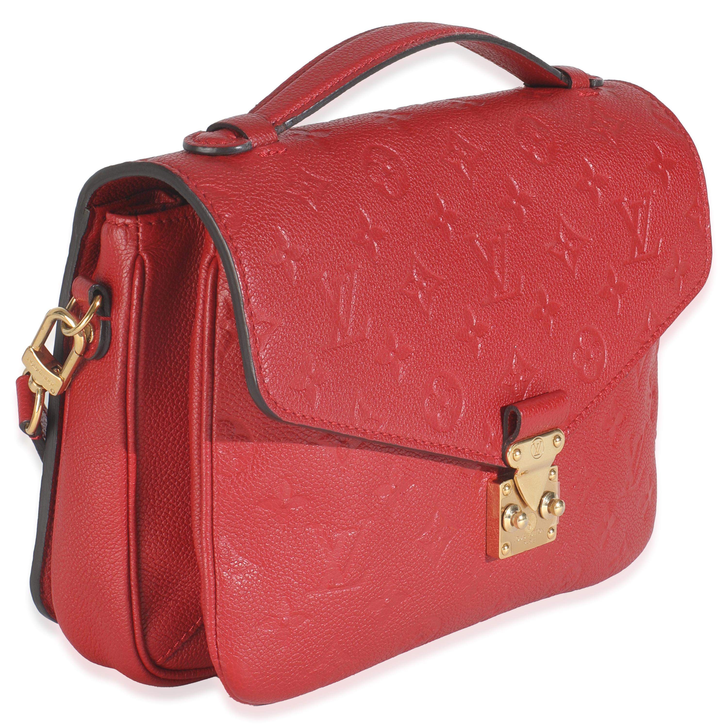 Rosa Louis Vuitton Scarlet Monogram Empreinte Pochette Metis in vendita