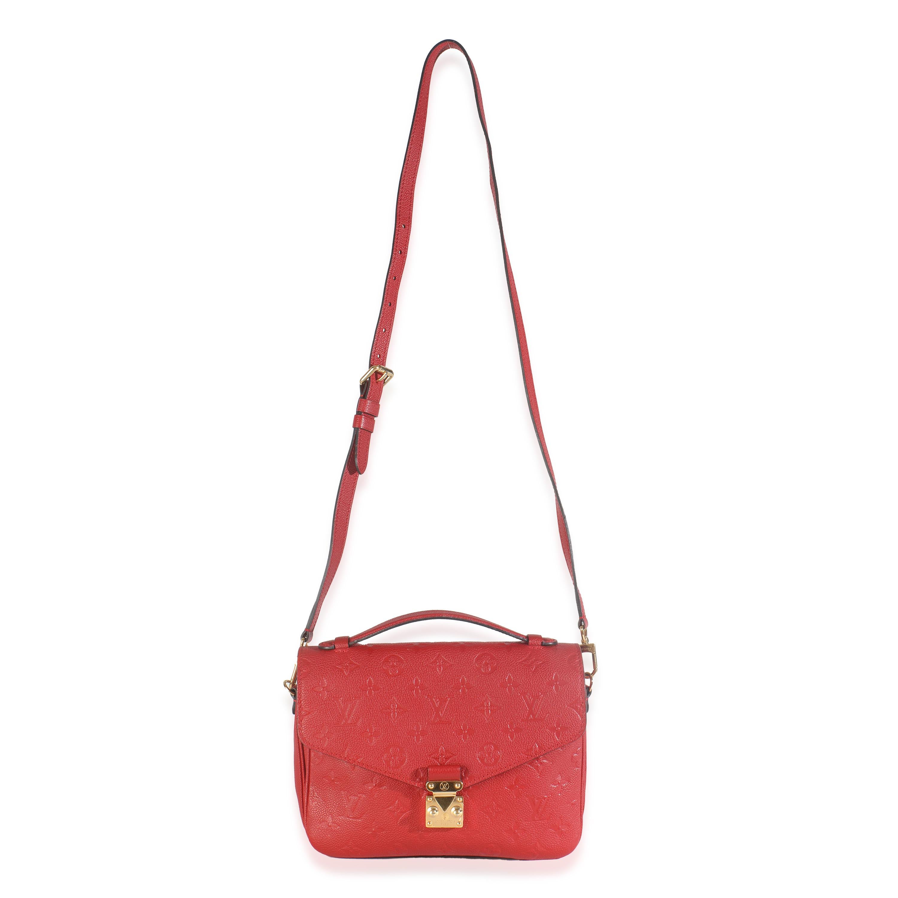 Donna Louis Vuitton Scarlet Monogram Empreinte Pochette Metis in vendita