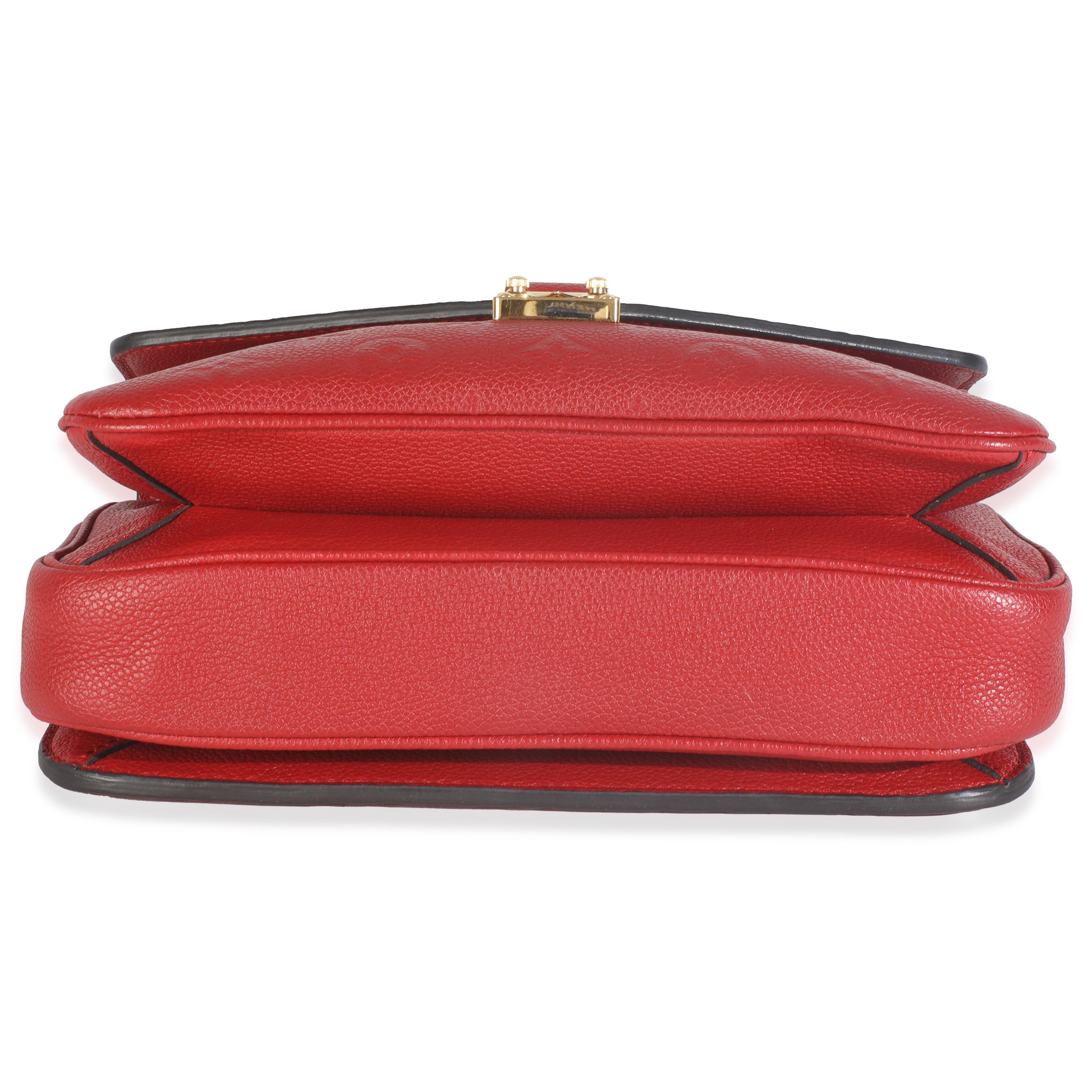 Louis Vuitton Scarlet Monogram Empreinte Pochette Metis in vendita 2