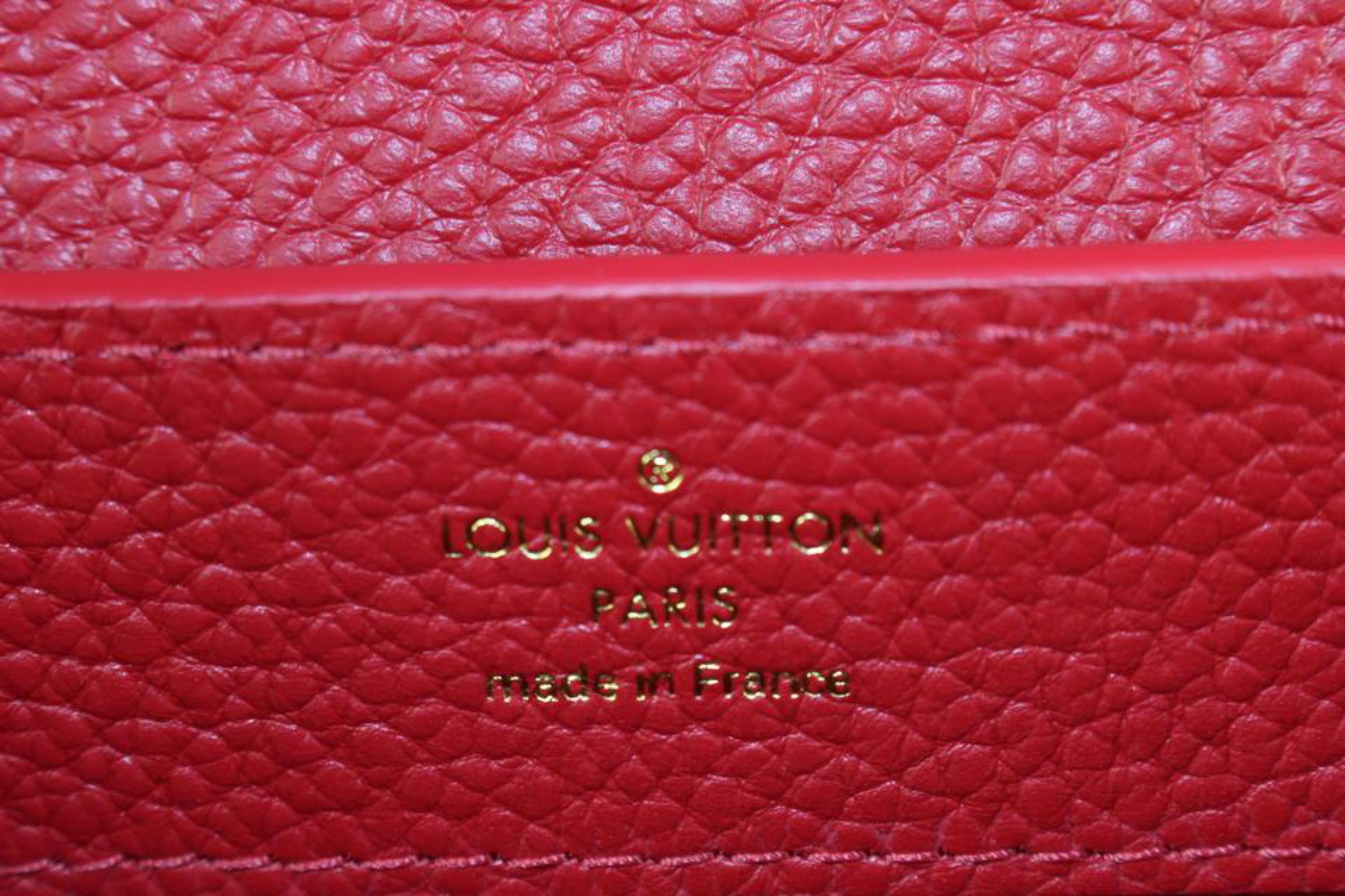 Louis Vuitton Scarlet Red Taurillon Leather Capucines Mini 70lz825s For Sale 2