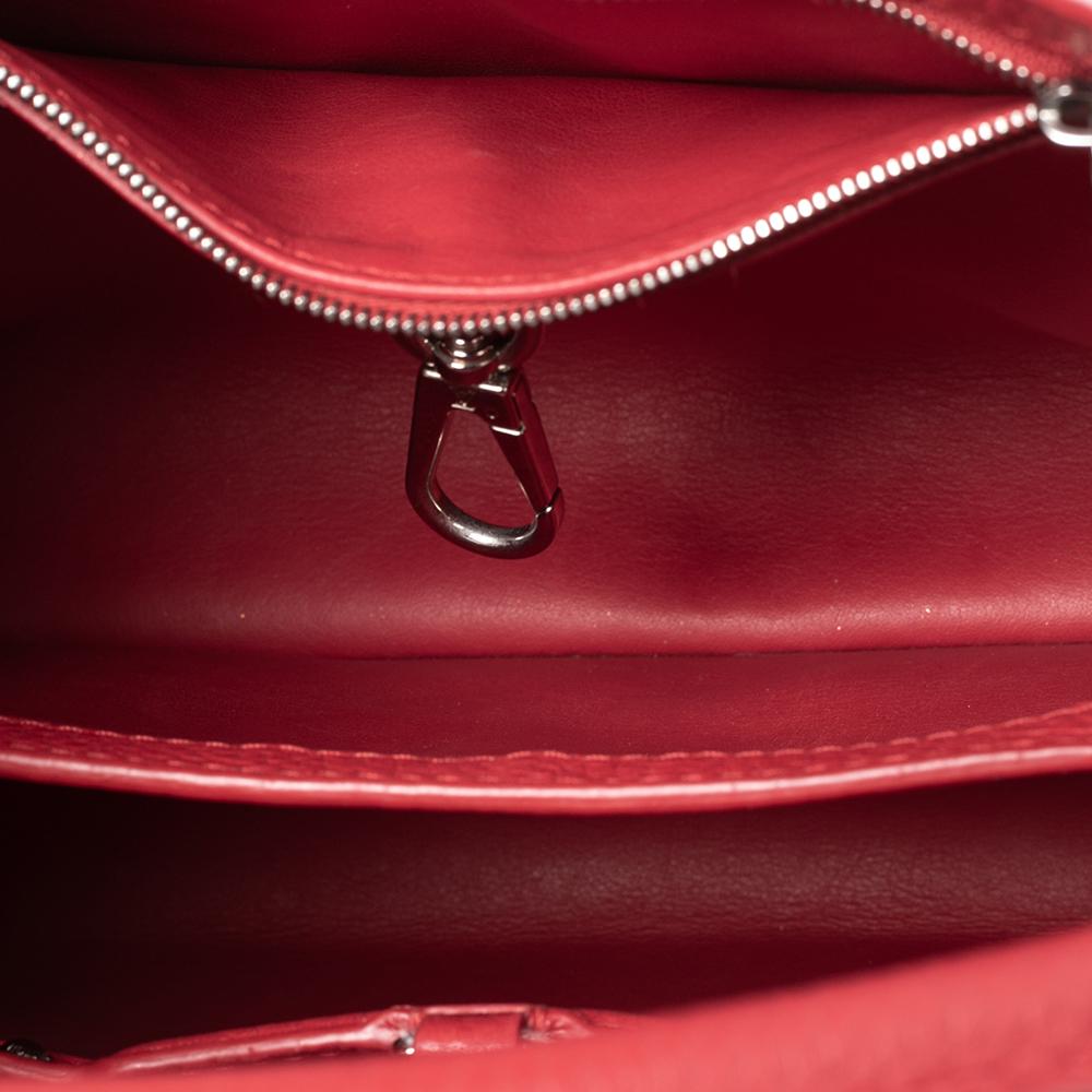 Red Louis Vuitton Scarlett Taurillon Leather Capucines BB Bag