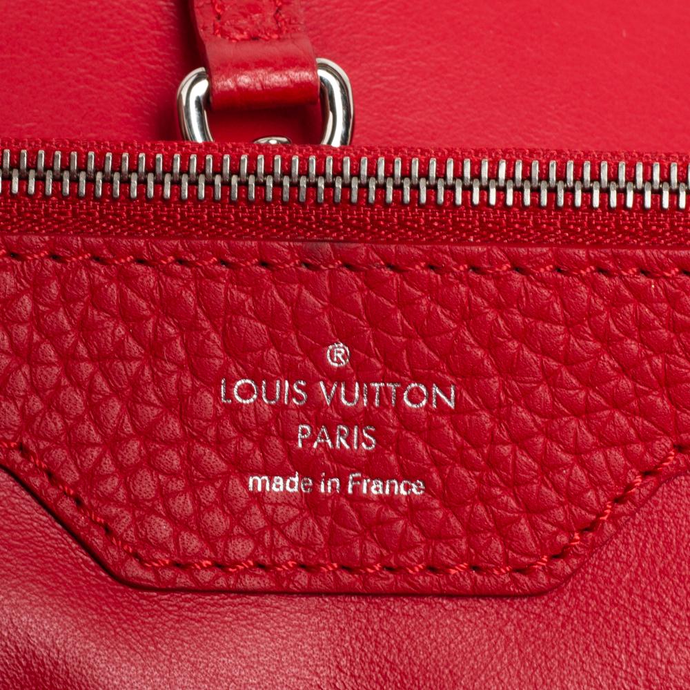 Louis Vuitton Scarlett Taurillon Leather Capucines MM Bag 4