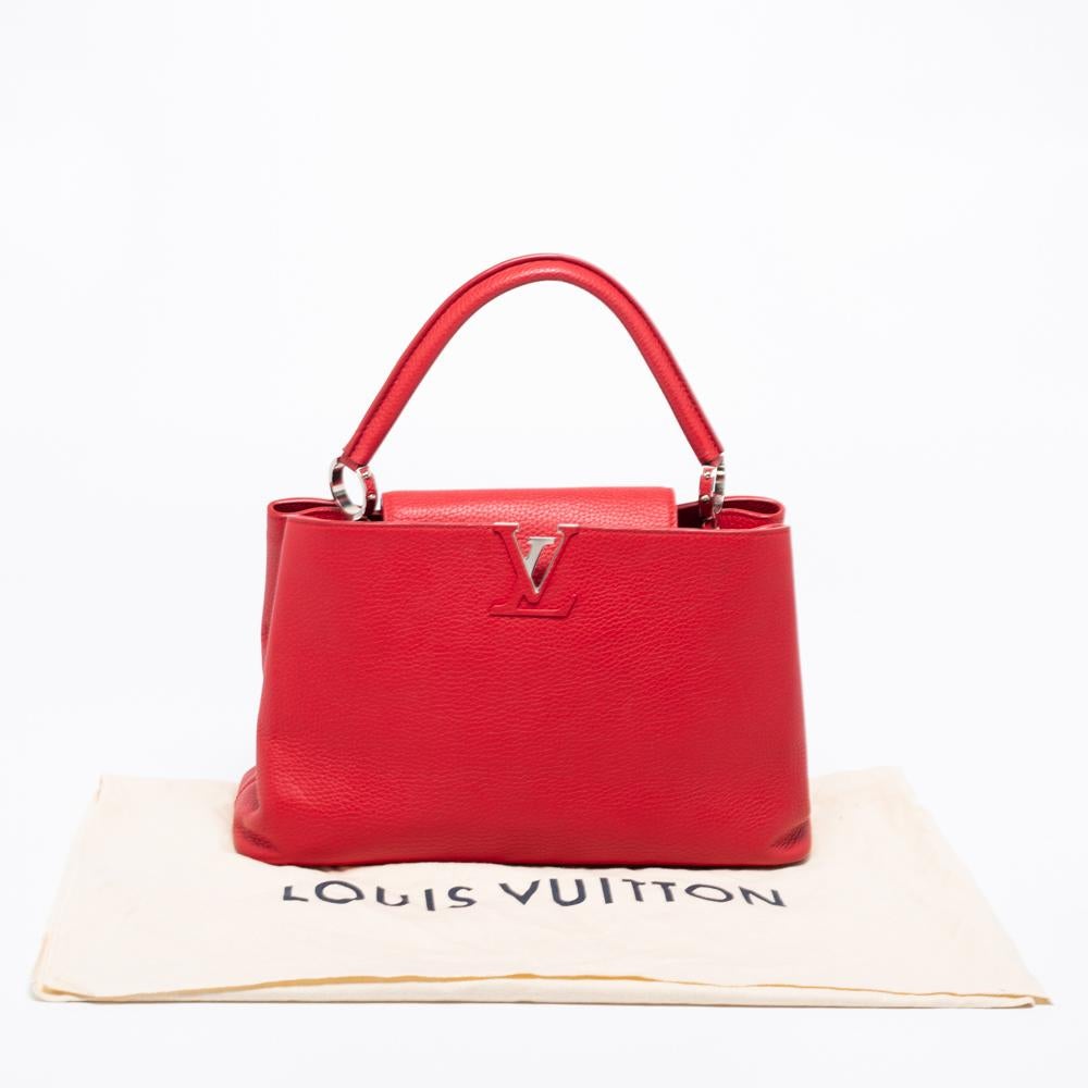 Louis Vuitton Scarlett Taurillon Leather Capucines MM Bag 6