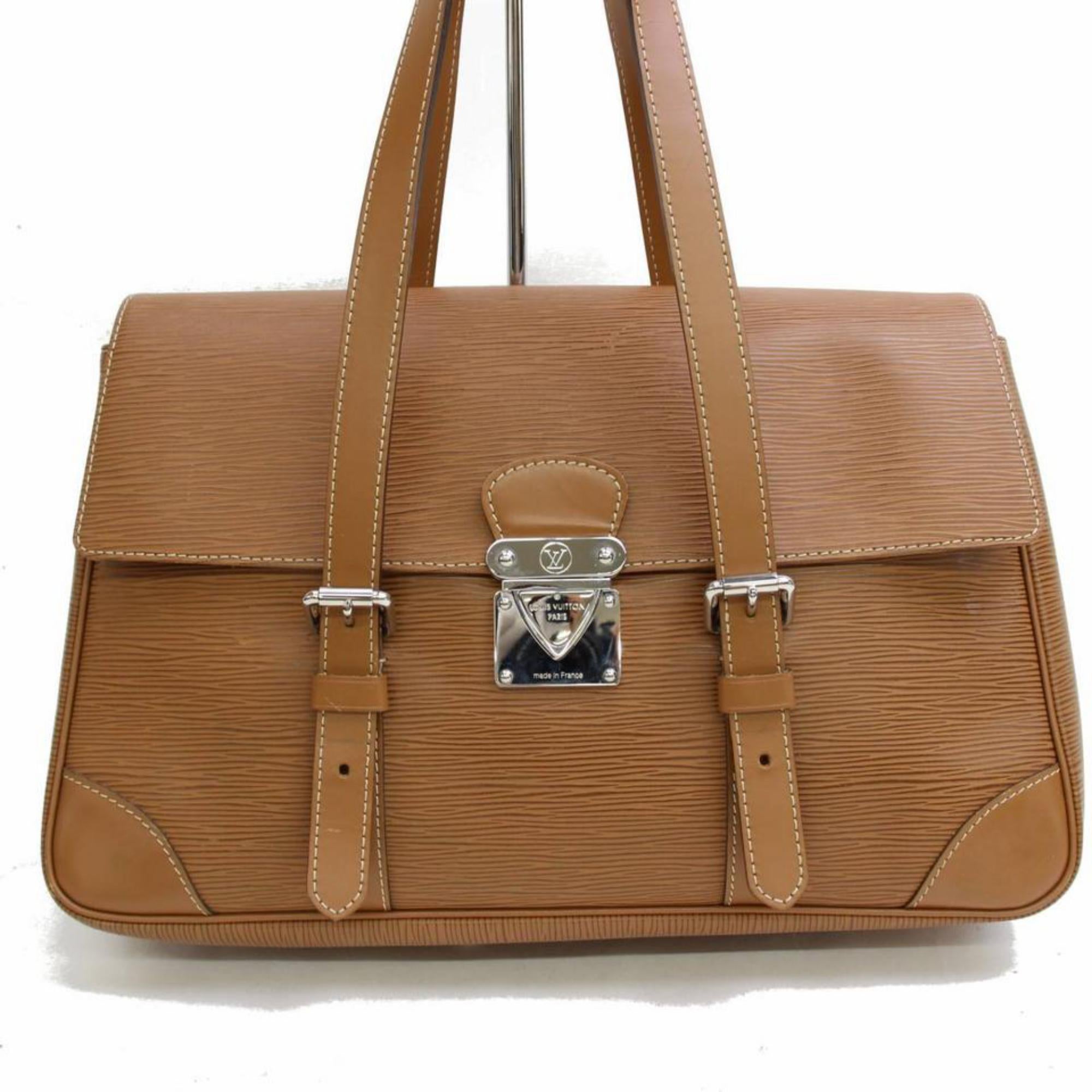 Louis Vuitton Segur Mm 867231 Brown Leather Shoulder Bag For Sale 6