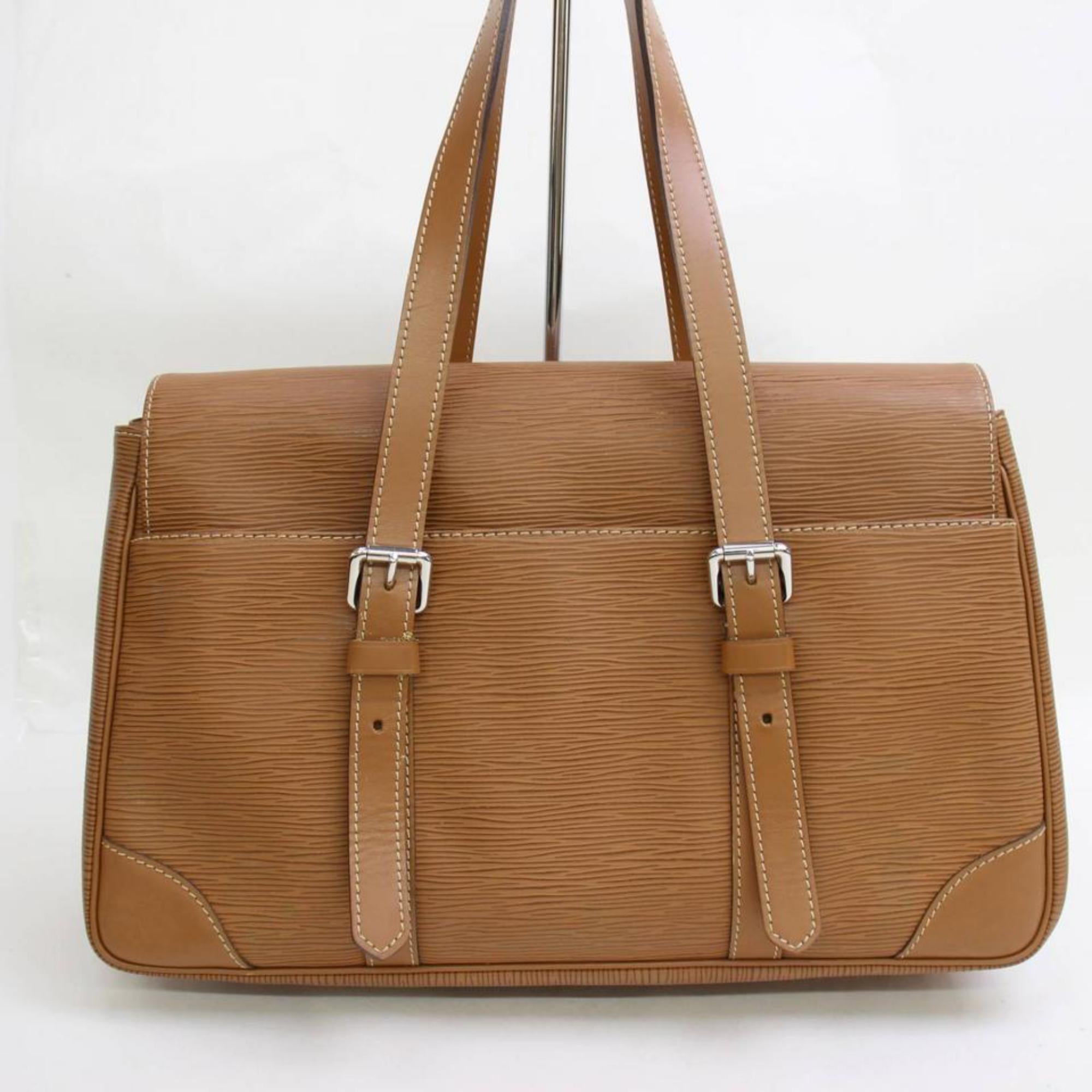 Louis Vuitton Segur Mm 867231 Brown Leather Shoulder Bag For Sale 2