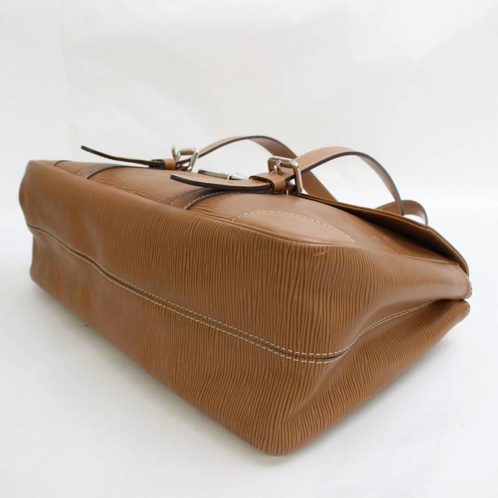 Louis Vuitton Segur Mm 867231 Brown Leather Shoulder Bag For Sale 3