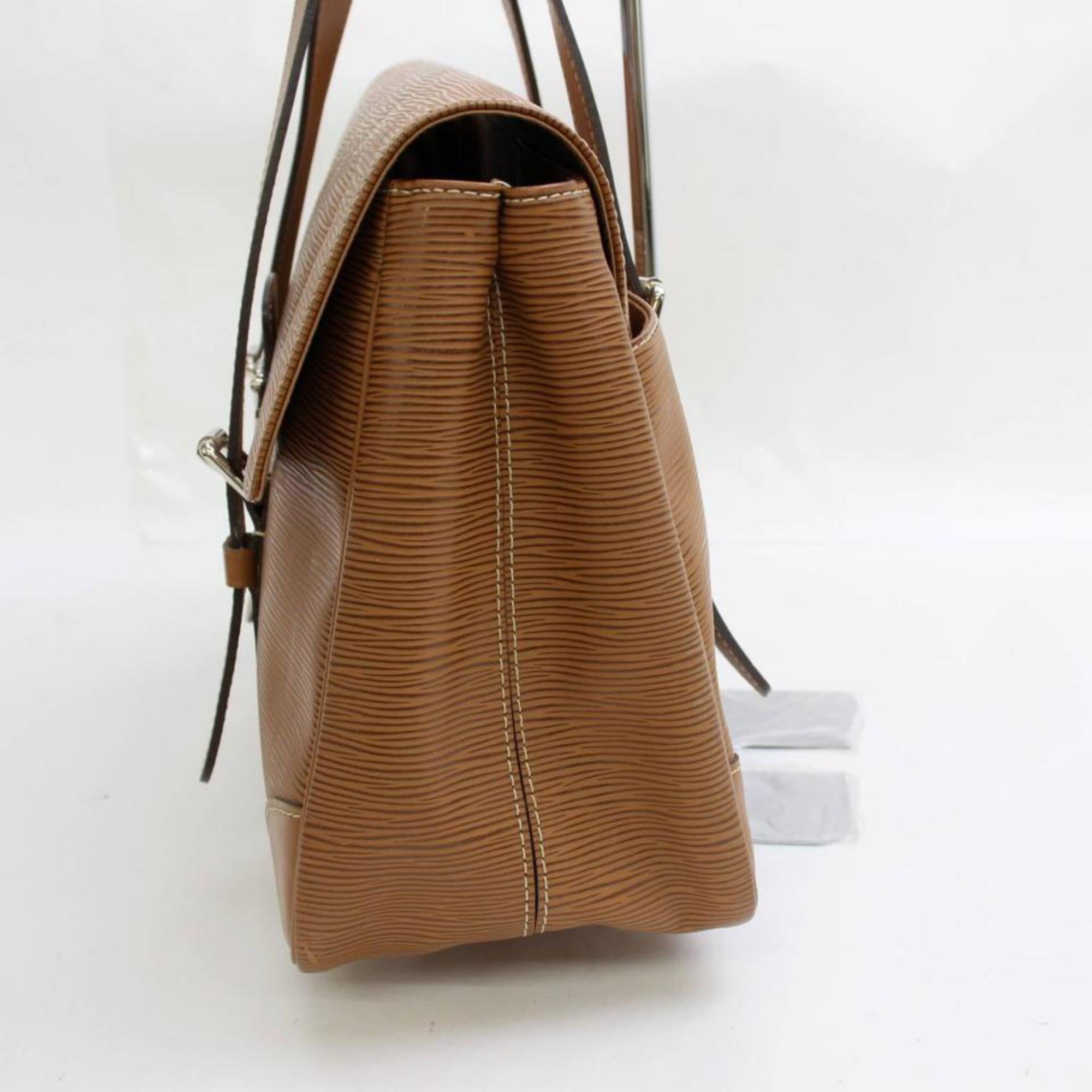 Louis Vuitton Segur Mm 867231 Brown Leather Shoulder Bag For Sale 4