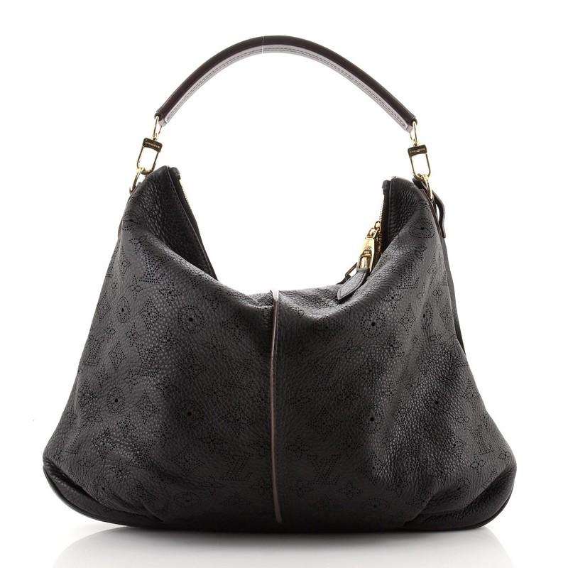 Louis Vuitton Selene Handbag Mahina Leather MM In Good Condition In NY, NY