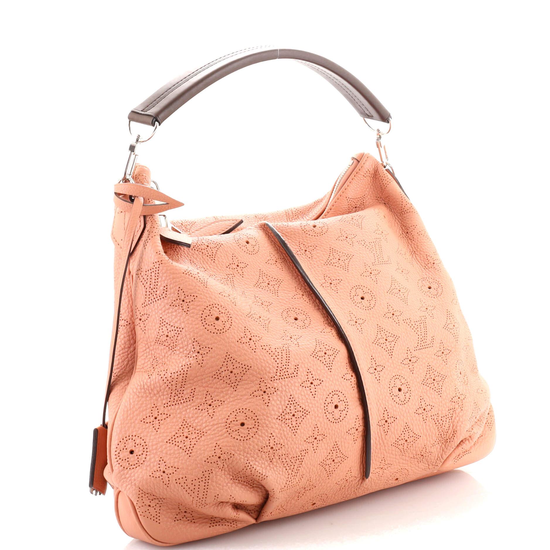 Orange Louis Vuitton Selene Handbag Mahina Leather PM