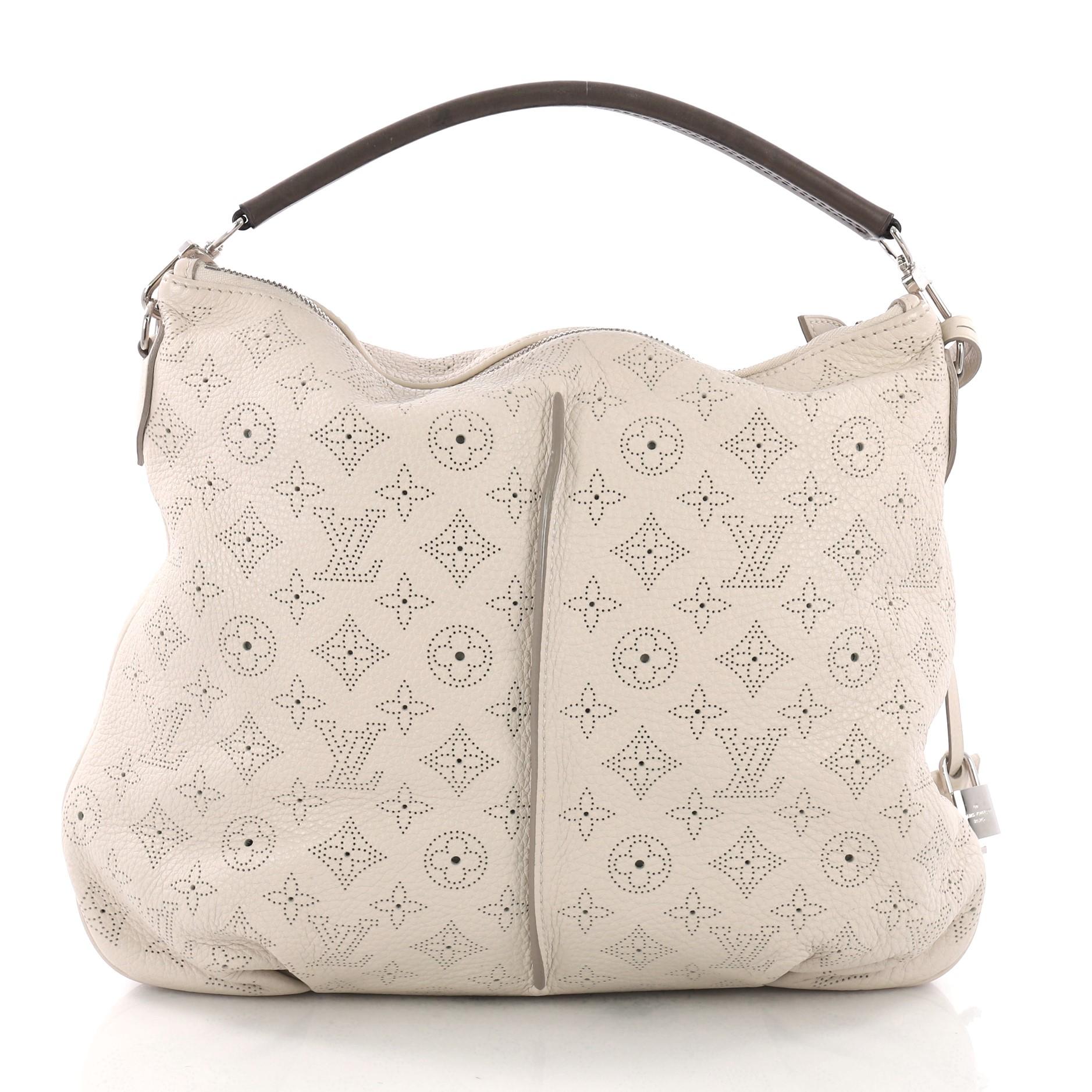 Louis Vuitton Selene Handbag Mahina Leather PM In Good Condition In NY, NY