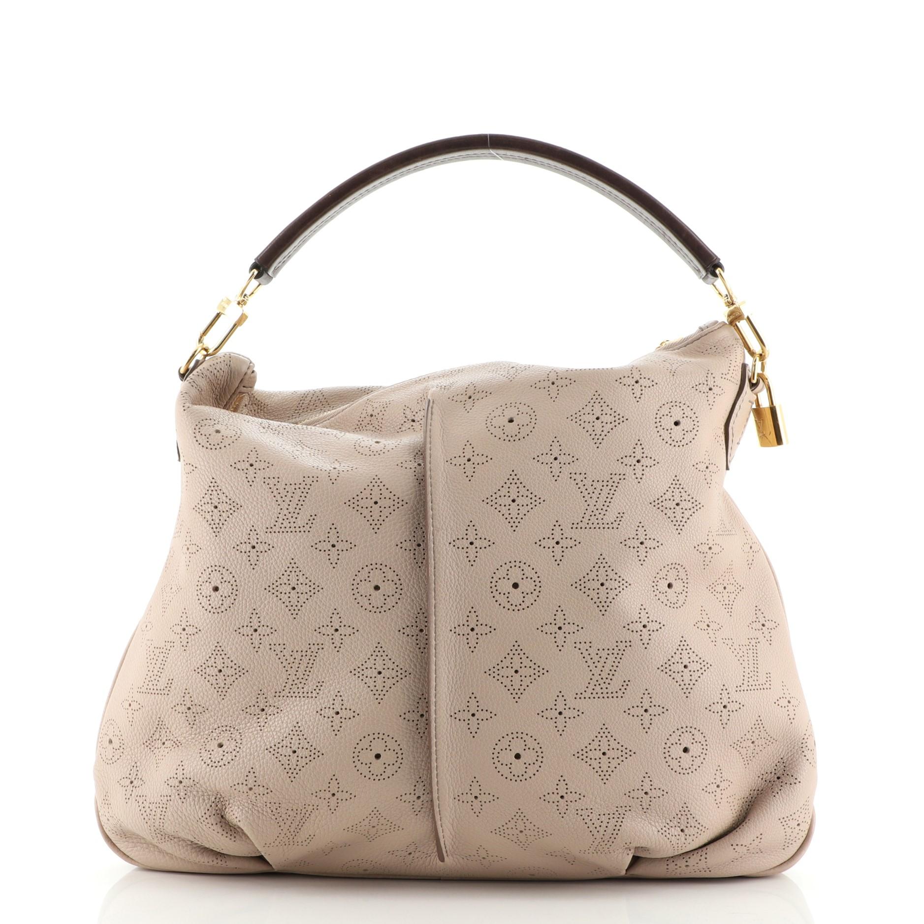 Louis Vuitton Selene Handbag Mahina Leather PM In Good Condition In NY, NY