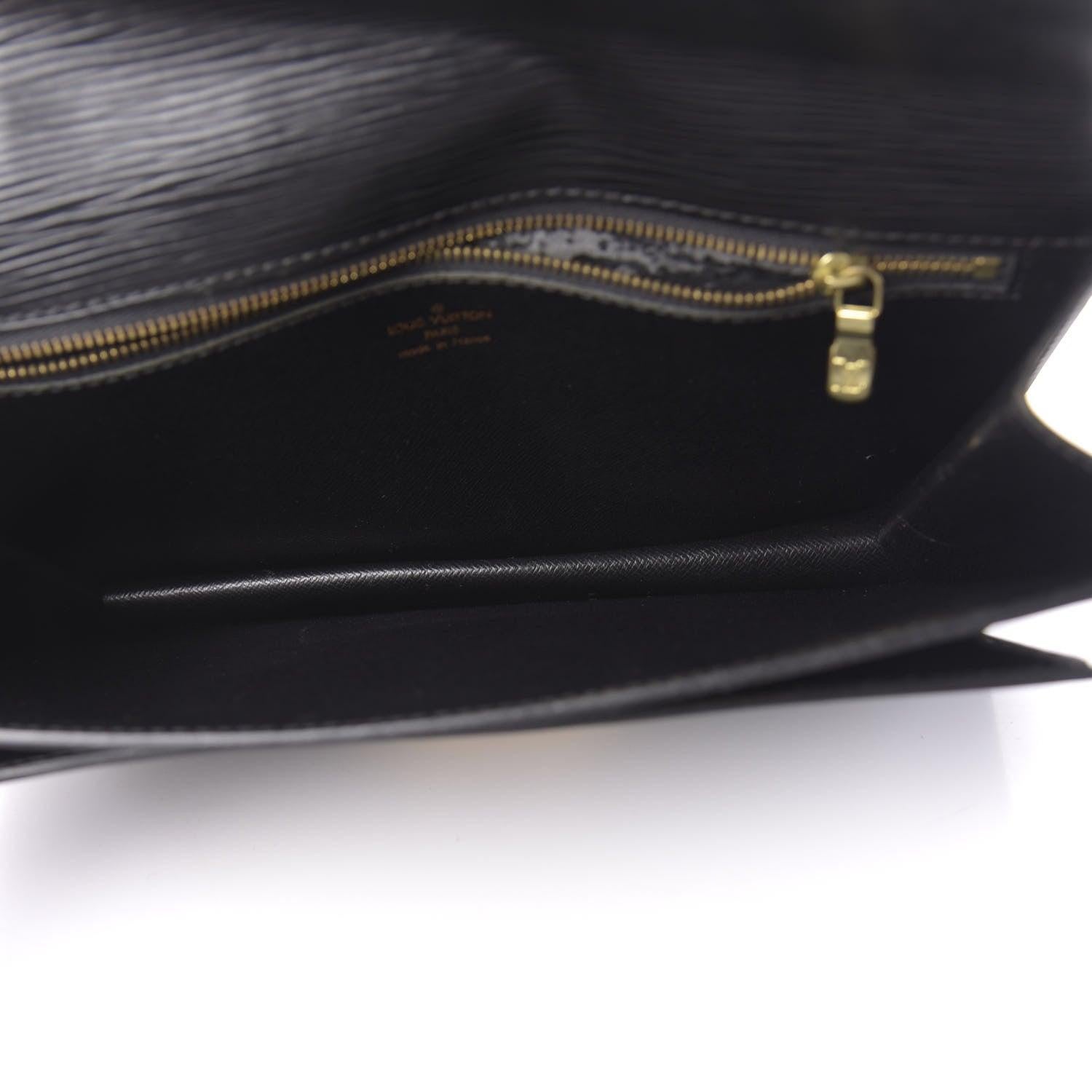 Sellier Dragonne Clutch aus schwarzem Epi-Leder von Louis Vuitton im Angebot 4