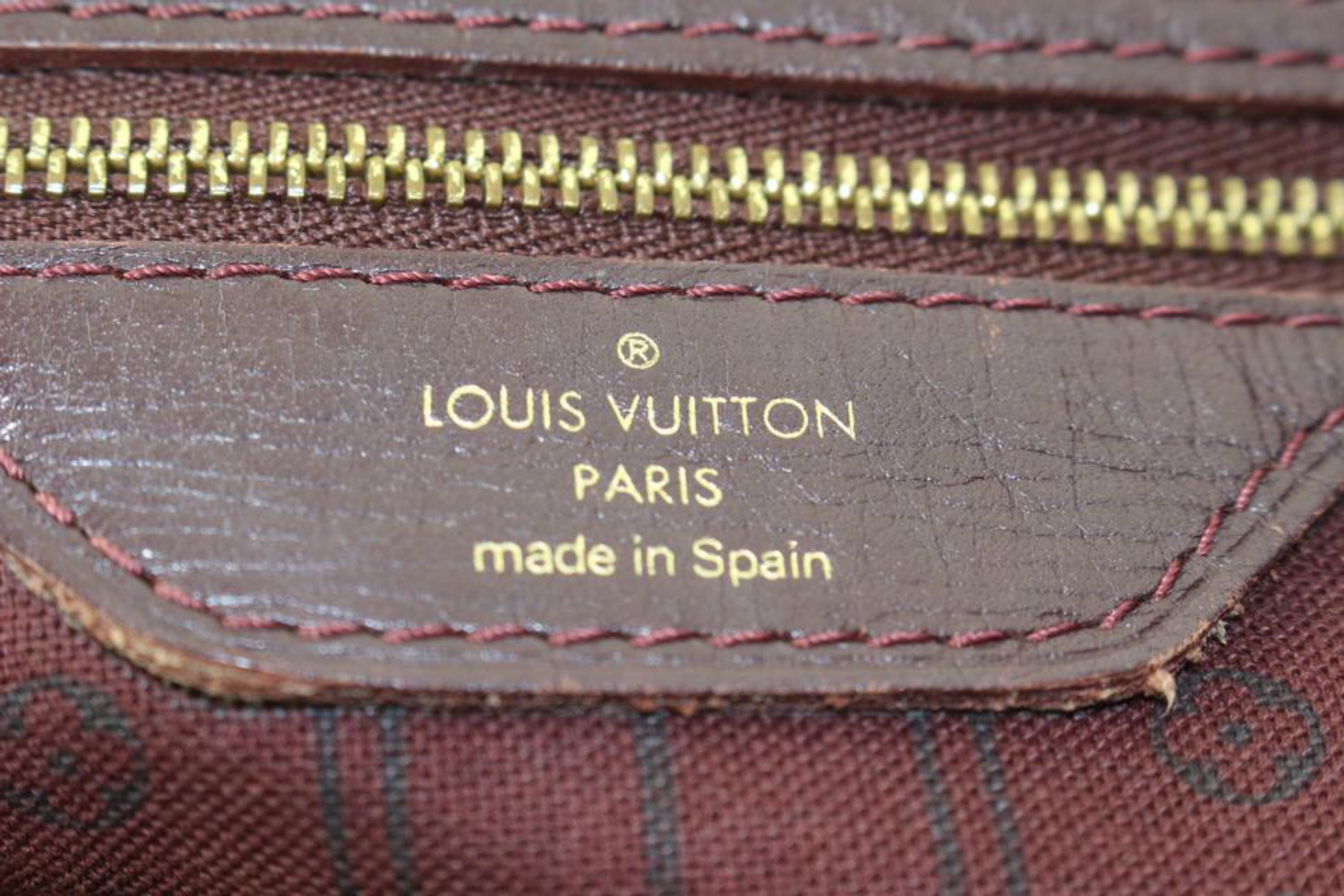 Louis Vuitton Sepia Monogram Idylle Mini Lin Neverfull MM Tote 14LV1104 For Sale 2