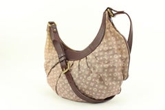 Louis Vuitton Sepia Monogram Mini Lin Rhapsodie Croissant Shoulder Bag 73lk39s