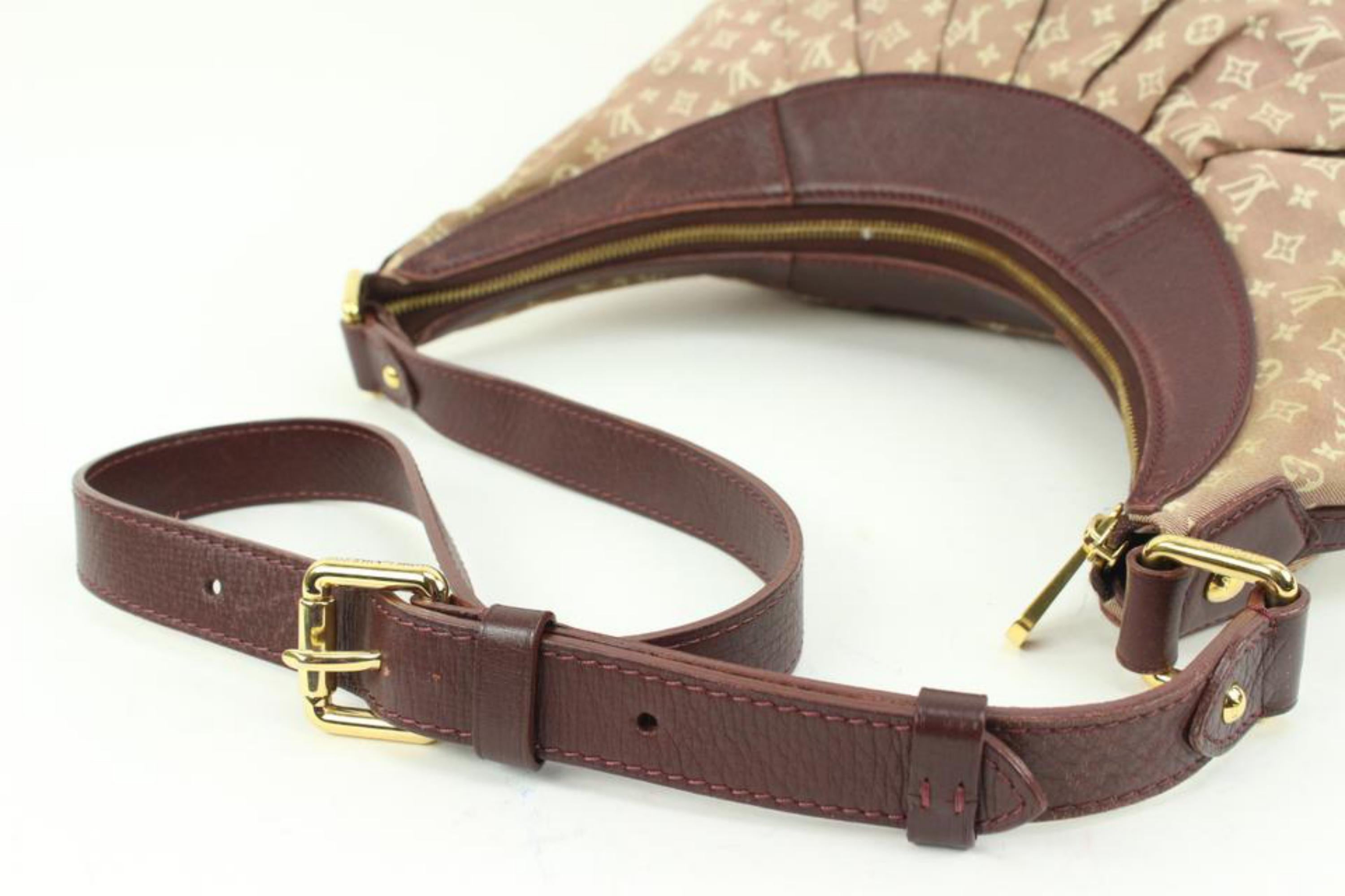 Brown Louis Vuitton Sepia Monogram Mini Lin Rhapsodie Croissant Shoulder Bag 73lk39s For Sale