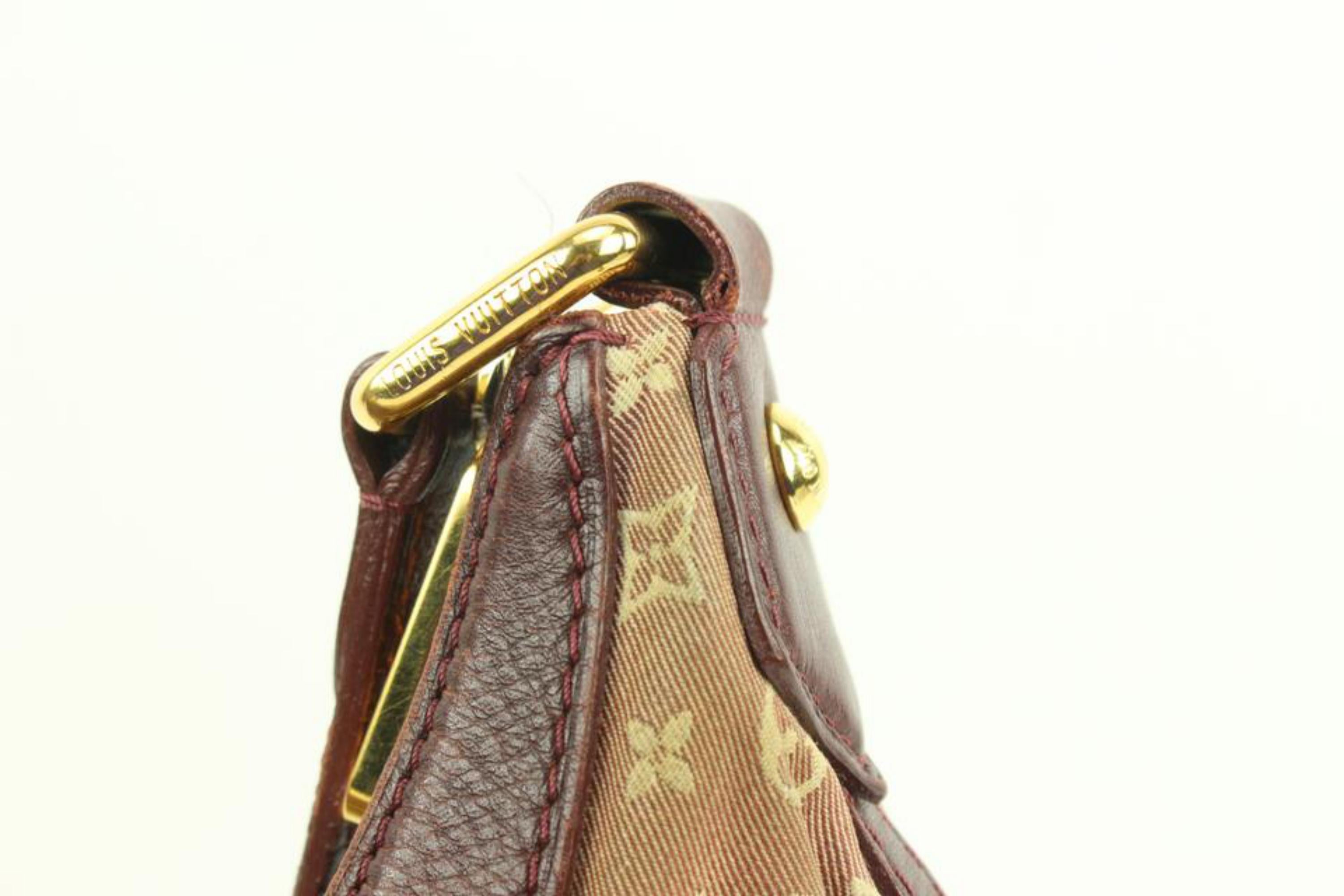 Louis Vuitton Sepia Monogram Mini Lin Rhapsodie Croissant Shoulder Bag 73lk39s For Sale 1
