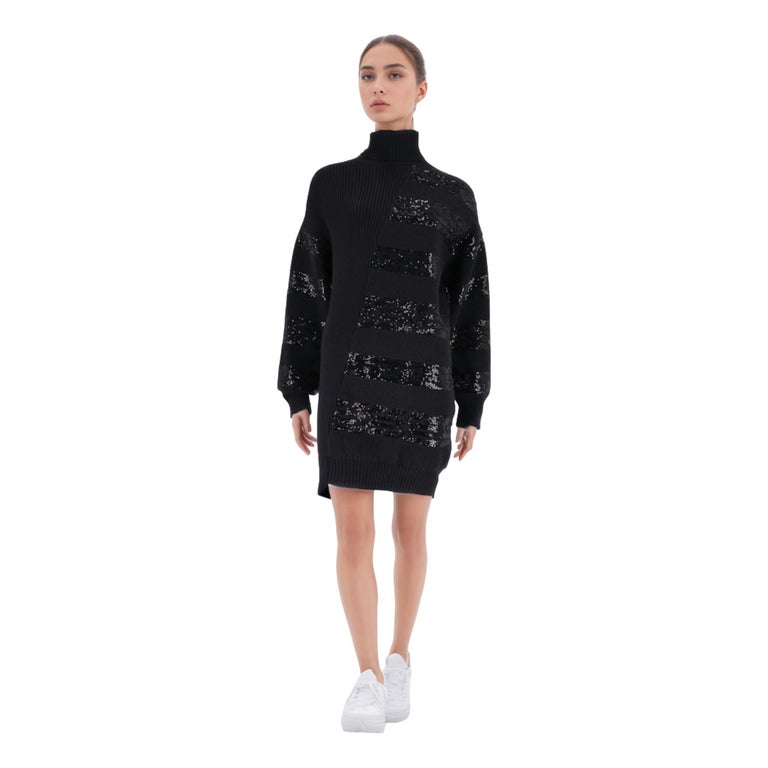 louis vuitton knit dress Wool mini dress