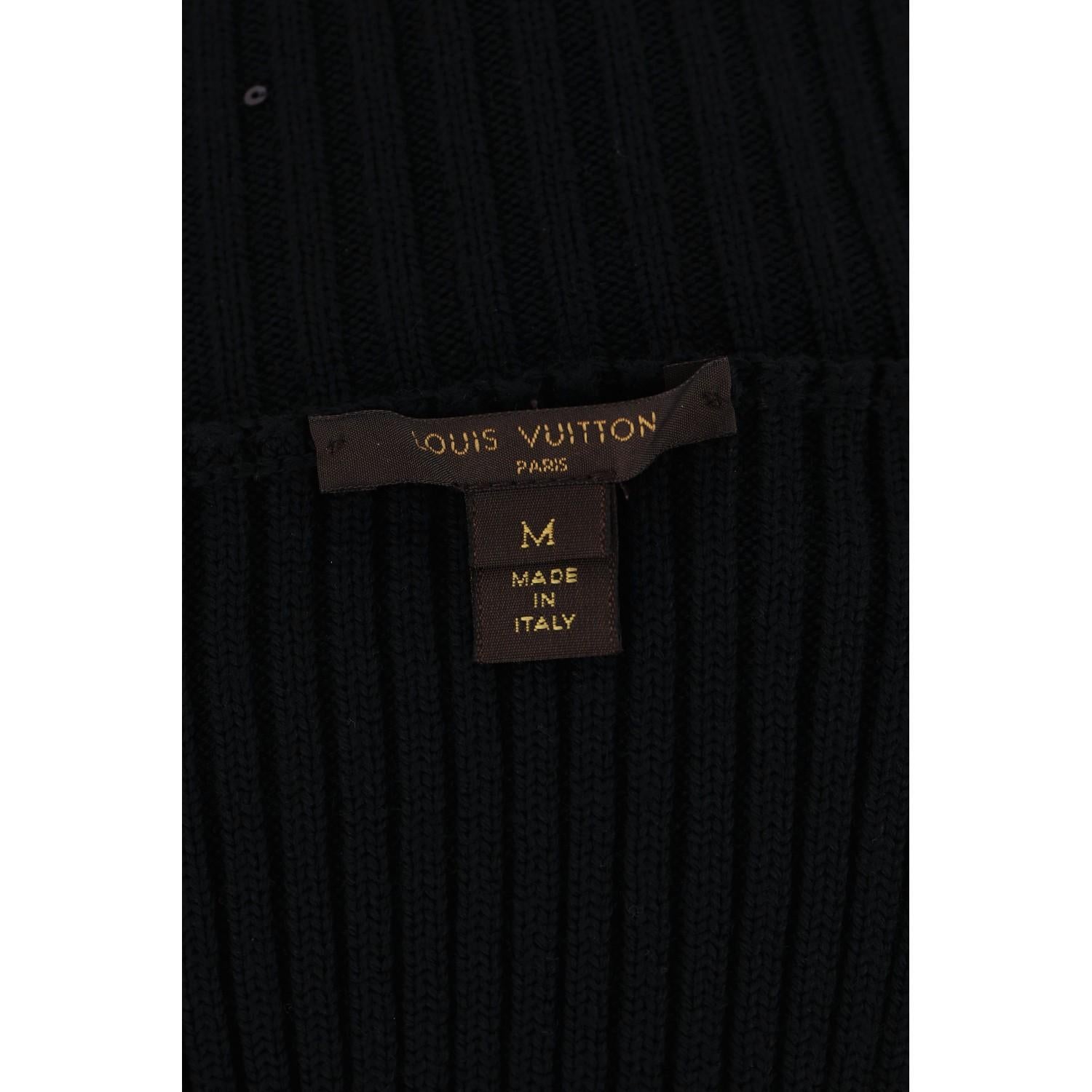Louis Vuitton Vestido de Lana de Punto Adornado con Lentejuelas en venta 3