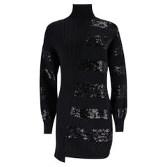 Louis Vuitton Vestido de Lana de Punto Adornado con Lentejuelas