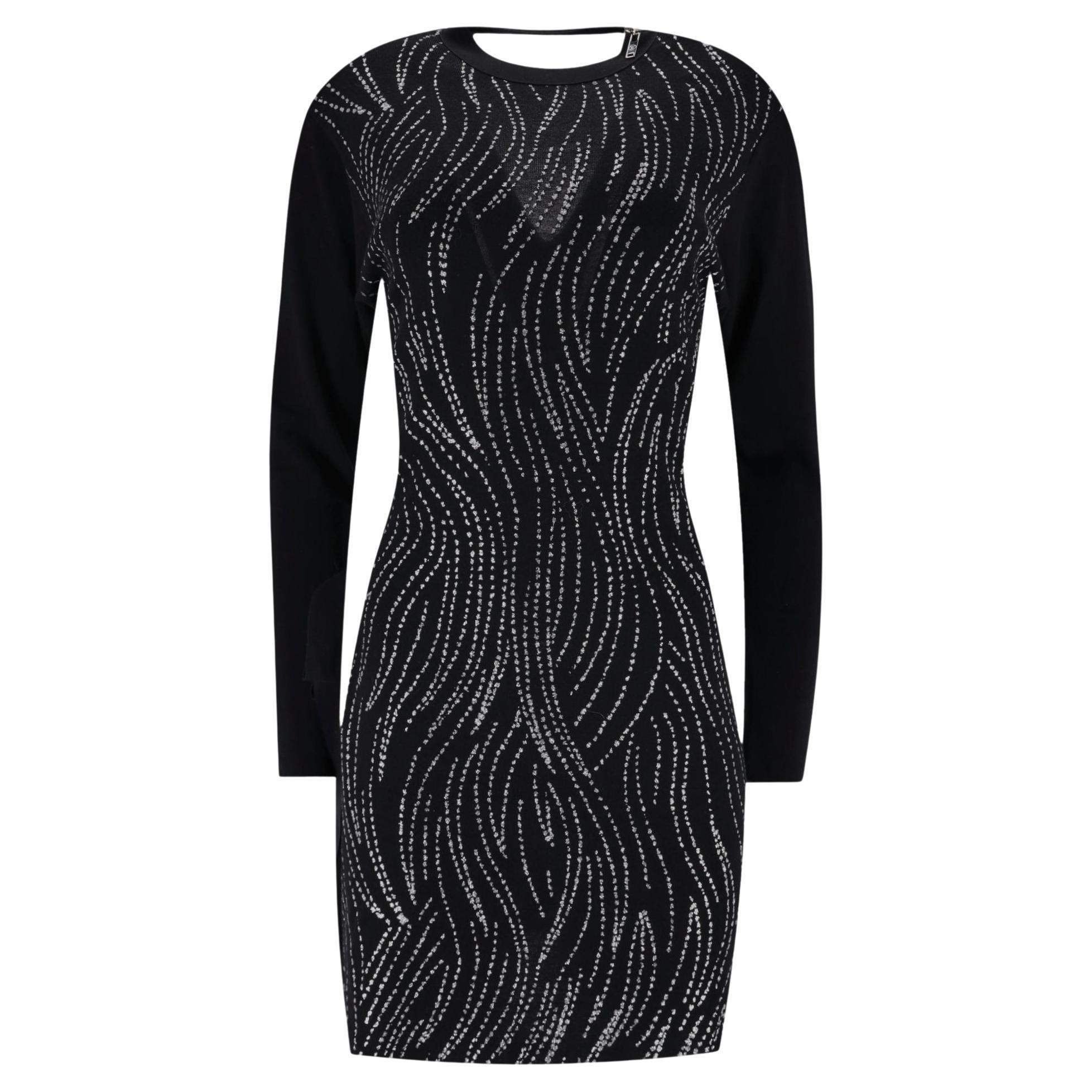 Louis Vuitton Sequin Embellished Silk, Cashmere &  Wool Blend Dress For Sale